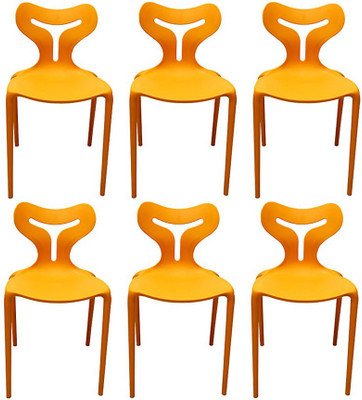Mavi Plastic Outdoor Chair(Yellow, Pre-assembled)