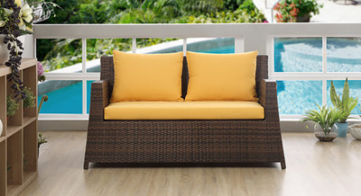 

Urban Ladder Samui Patio 2 Seater Synthetic Fiber Outdoor Chair(Finish Color - Brown)