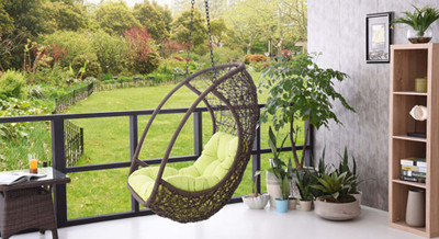 

Urban Ladder Calabah Swing Synthetic Fiber Outdoor Chair(Finish Color - Brown)