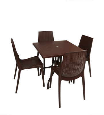 

Supreme Globus Brown Plastic Table & Chair Set(Finish Color - Globus Brown)