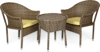 

Svelte Brown Metal Table & Chair Set(Finish Color - Brown)