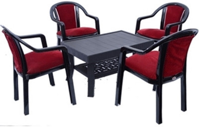 

Mavi Black Fabric Table & Chair Set(Finish Color - Black)