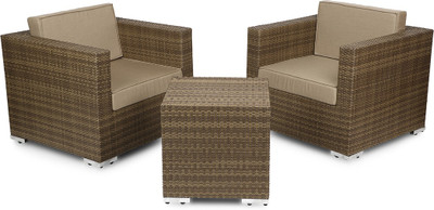 

Svelte Brown Metal Table & Chair Set(Finish Color - Brown)