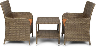 

Svelte Brown Metal Table & Chair Set(Finish Color - Brown)
