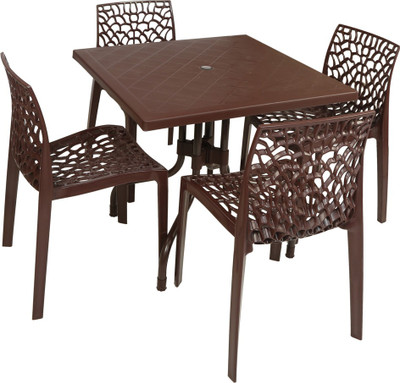 

Supreme Globus Brown Plastic Table & Chair Set(Finish Color - Globus Brown)