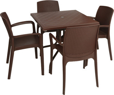 

Supreme Globus Brown Plastic Table & Chair Set(Finish Color - Globus Brown)