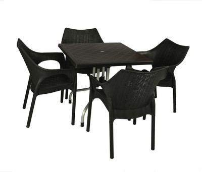 

Supreme Wenge Plastic Table & Chair Set(Finish Color - Wenge)