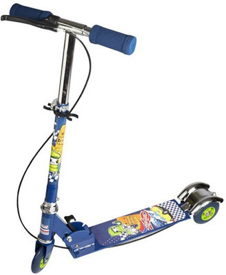 

Krypton Wheeled Metal Folding Skate Scooter With Light Up Wheels / Handlebar Bell and Hand Brake(Multicolor)
