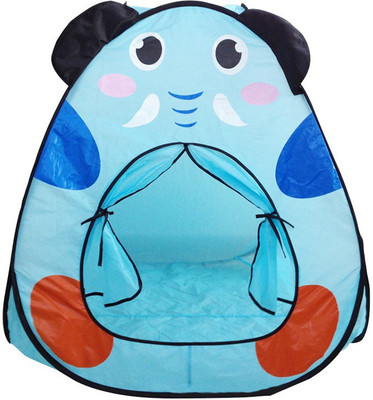 

Toys Bhoomi Elephants Kids Play Tent with Basketball Hoop for kids to play - 100% Safe Polyester Fabric(Multicolor)