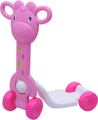 

Happy Kidz White and Pink Real Action Scooter for Children(White, Pink), Pink;white