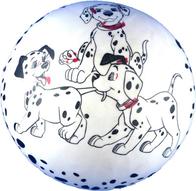 Shop4everything Play Ball Dalmatian Print(White, Black, Blue), Black;blue;white