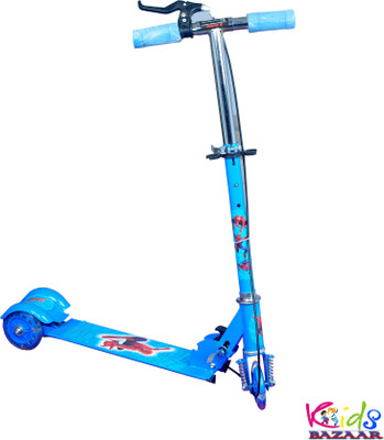 

KidsBazaar Foldable 3 Wheeler Cycle Height Adjustable with Hand break and Bell Blue(Multicolor)