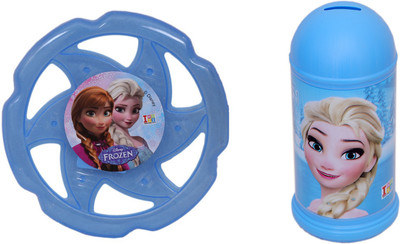 

Disney Combo of Frozen Flying Disc and Frozen Coin Bank(Multicolor)