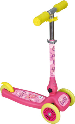 Toy House Lean to Steer Swiss design Three Wheel Foldable Scooter(Pink)