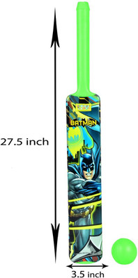 

Kreative Kids Batman Green Cricket Bat(Yellow)