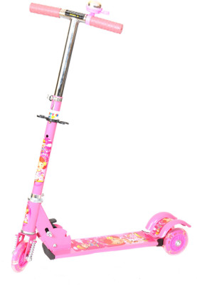 

Happy Kidz Foldable And Height Adjustable Scooter For Kids (Turbo)(Pink)