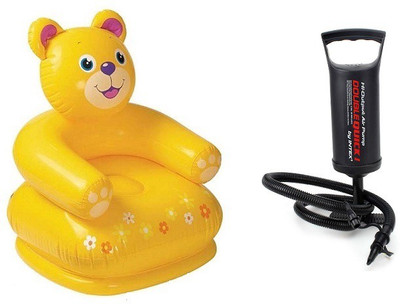 

Flying Toyszer Teddy Kiddie Chair Inflatable Chair With Air Pump(Multicolor)