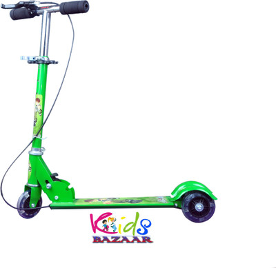 

KidsBazaar Smash Street Scooter With Led Wheels,Adjustable Height, Brakes &Bell , Ben 10 Theme Green Colour(Green)