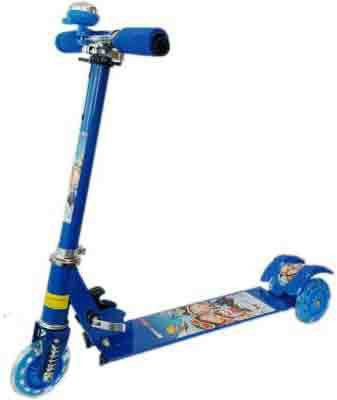 

MdFashions kart Blue 3 Wheel Skating Scooter With Shock Absorbers And Bell For Kids (Foldable, Height Adjustable)(Blue)