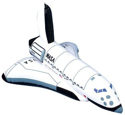 

US Toys One Inflatable Space Shuttle Ship Toy(White, Grey), Grey;white