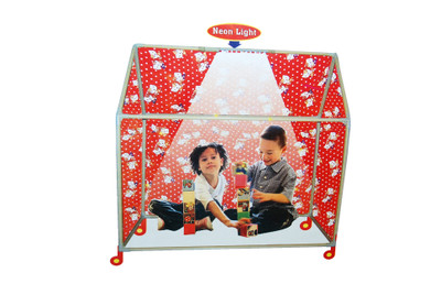 

SAFFRON TRADE PLAY TENT HOUSE WITH LIHGT AND WHEEL(Multicolor)