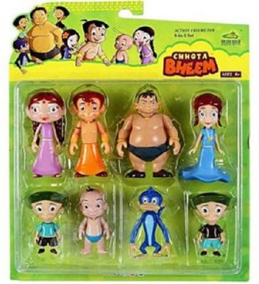 

Green Gold CHHOTA BHEEM 8 IN 1 ACTION FIGURE TOYS(Multicolor)