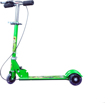 

KidsBazaar Foldable 3 Wheeler Cycle Height Adjustable with Hand break and Bell Green(Green)