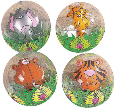 

Fun Express Inflatable Clear Jungle Zoo Animal Beach Balls(Multicolor)