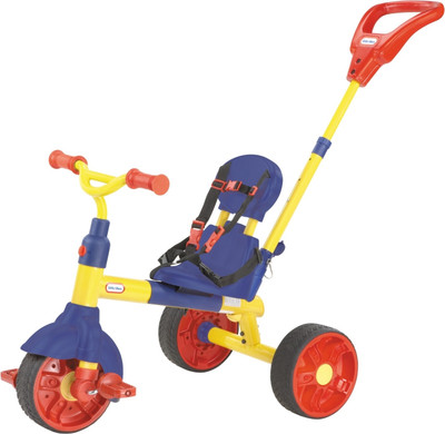 

Little Tikes Learn to Pedal 3 in 1 Trike(Blue, Yellow, Red), Blue;red;yellow