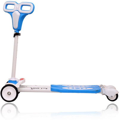 Blossoms Four Wheel Y Fliker Folding Skate Scooter(Blue)