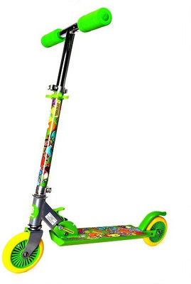 

Flying Toyszer Height Adjustable Manual Ride-On Two Wheel Scooty(Green)