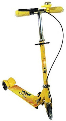 

Flying Toyszer 3 Wheel Manual Ride On Scooter with Hand Brake and Bell(Yellow)