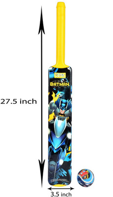 

Kreative Kids Batman Large Cricket Bat with Tennis Ball(Yellow)