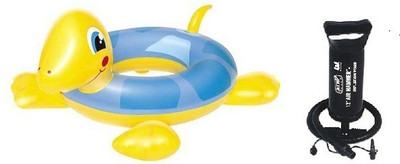 

Bestway 24 Inch Turtle Swim Ring with Air-Step Pump(Blue)