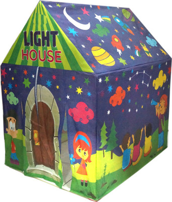 

Muren Eye Catching Tent House With LED Light for Kids 3+(Multicolor)