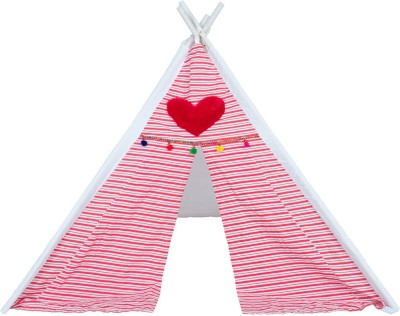 

Creative Textiles Play Tent House(Pink, White)