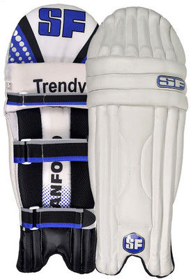 Stanford Trendy Men's (39 - 43 cm) Youth Batting Pad(White, Blue, Right-Handed)