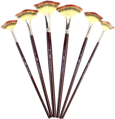 

Bianyo Fan Paint Brushes(Set of 6, Brown)