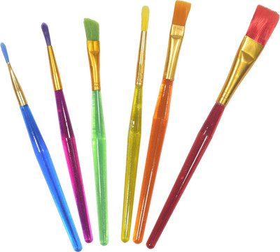 

AsianHobbyCrafts Mix Paint Brushes(Set of 6, Multicolor)