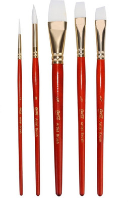 

Bianyo Flat, Round, Angular, Liner Paint Brushes(Set of 1, Red)