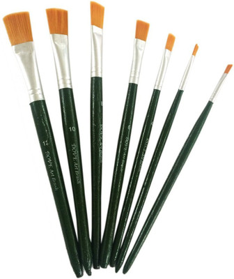 

Toygully Flat Brush Wooden Handle Paint Brushes(Set of 7, Blue)