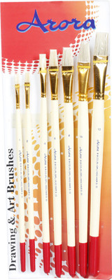 

Kabeer Art Series 35 Flat Paint Brushes(Set of 7, White)