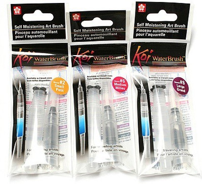 

Sakura Round Paint Brushes(Set of 3, Transparent White)