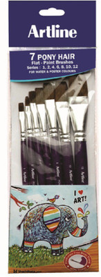 

Artline Pony 7 Flat Paint Brushes(Set of 7, Blue)