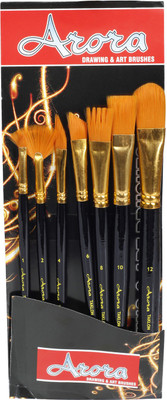 

Kabeer Art Series 7 Mix Paint Brushes(Set of 7, Black)