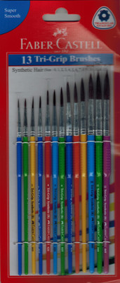 

Faber-Castell Synthetic Round Paint Brushes(Set of 13, Multicolor)