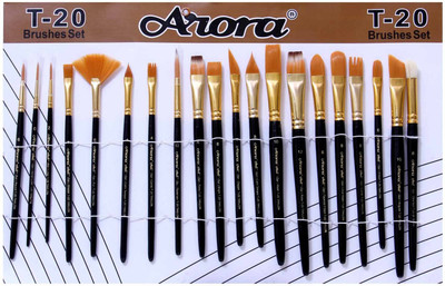 ARORA T-20 PROFESSIONAL BRUSHES(Set of 1, Purple)