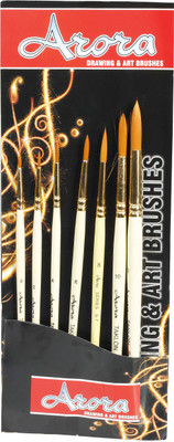 

Kabeer Art Series 8 Round Paint Brushes(Set of 7, White)