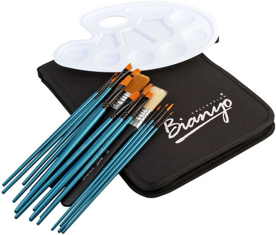 

Bianyo Mix Paint Brushes(Set of 17, Blue)