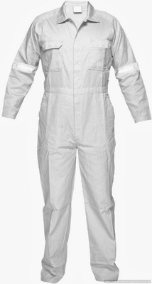 

Legasea Ocean King White Boiler suits with Reflective Tapes Paint Coverall(M)